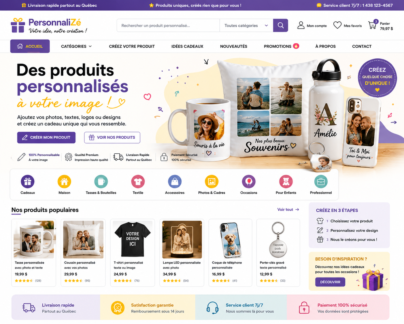Création d’une boutique de produits personnalisés