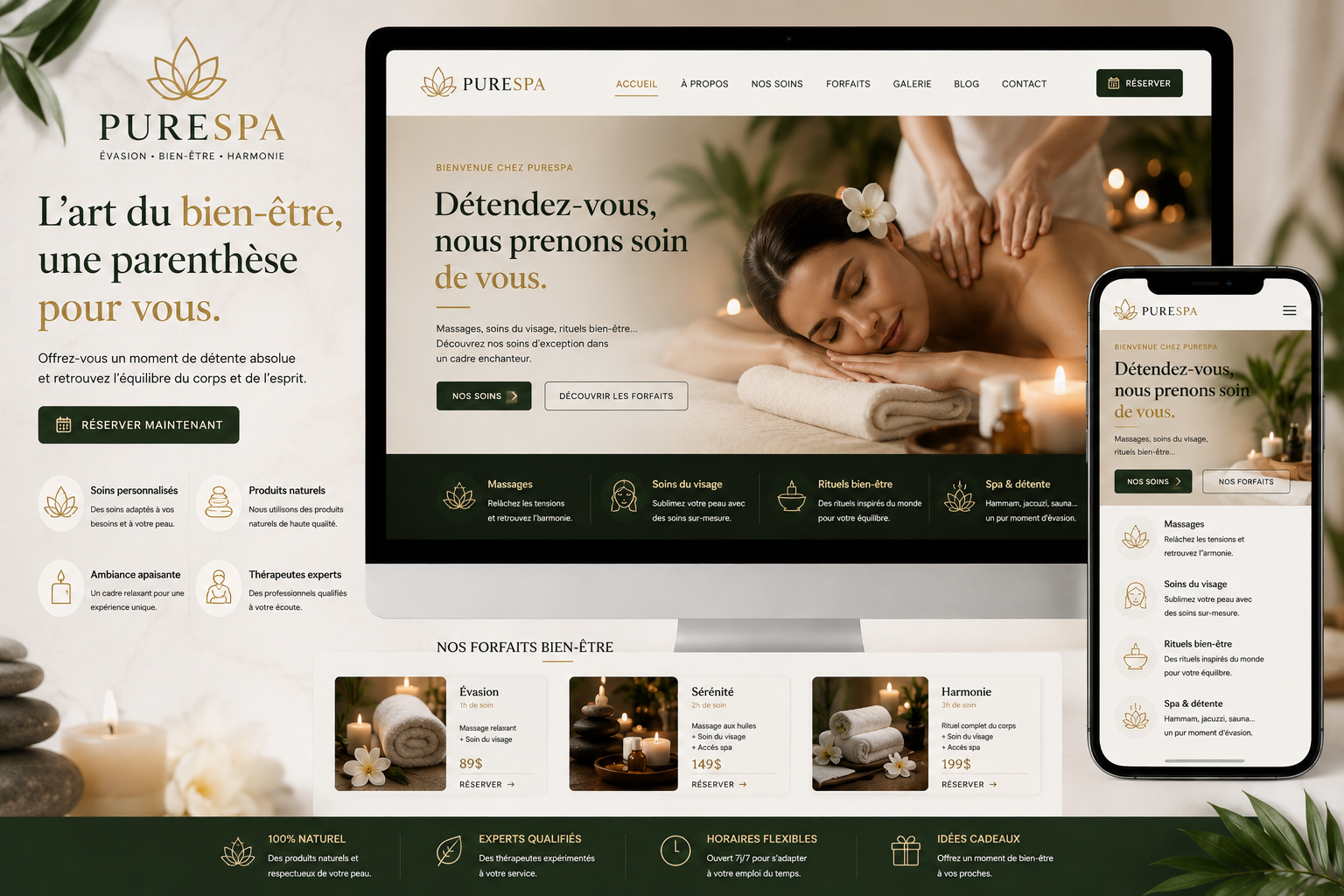 Création d’un site pour spa