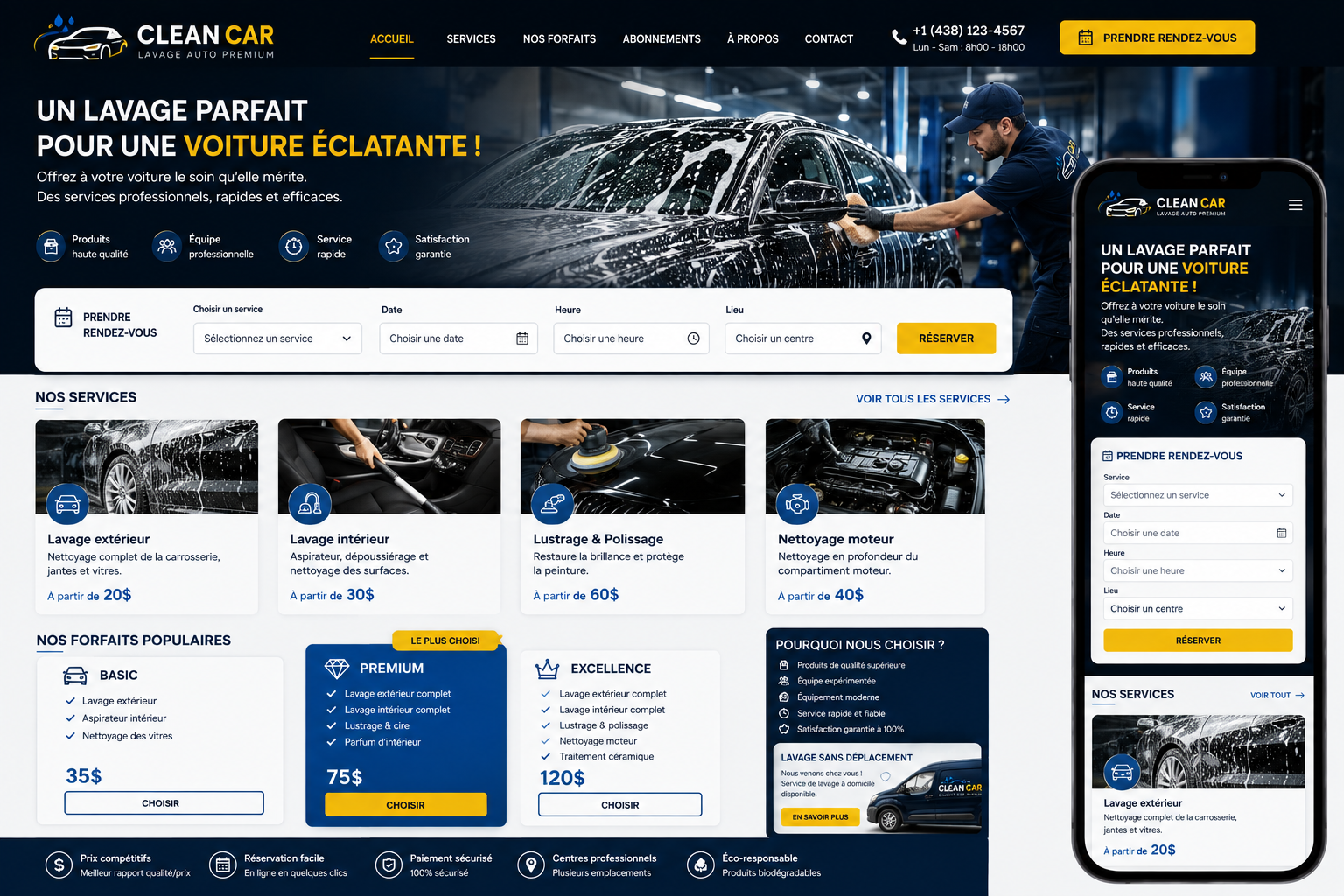 Création d’un site de lavage automobile