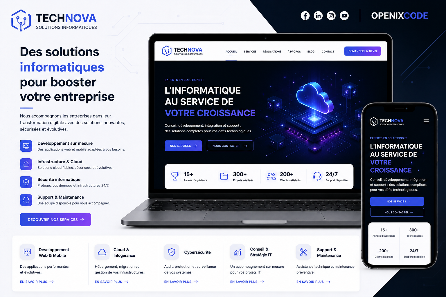 Création d’un site pour entreprise informatique