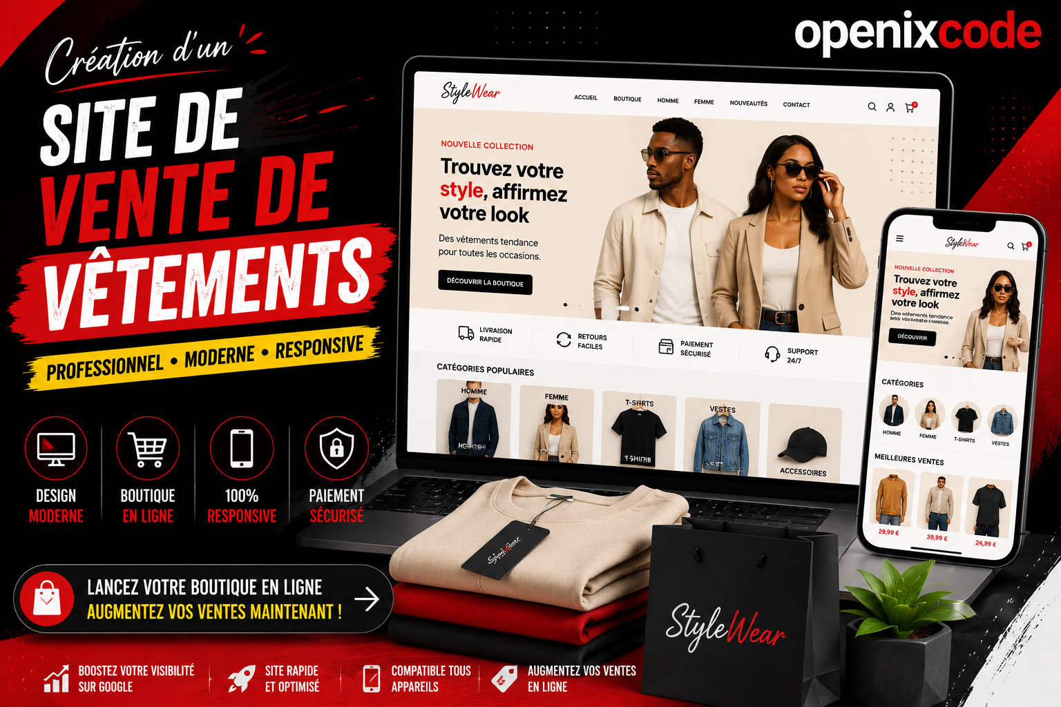 Création d’un site de vente de vêtements
