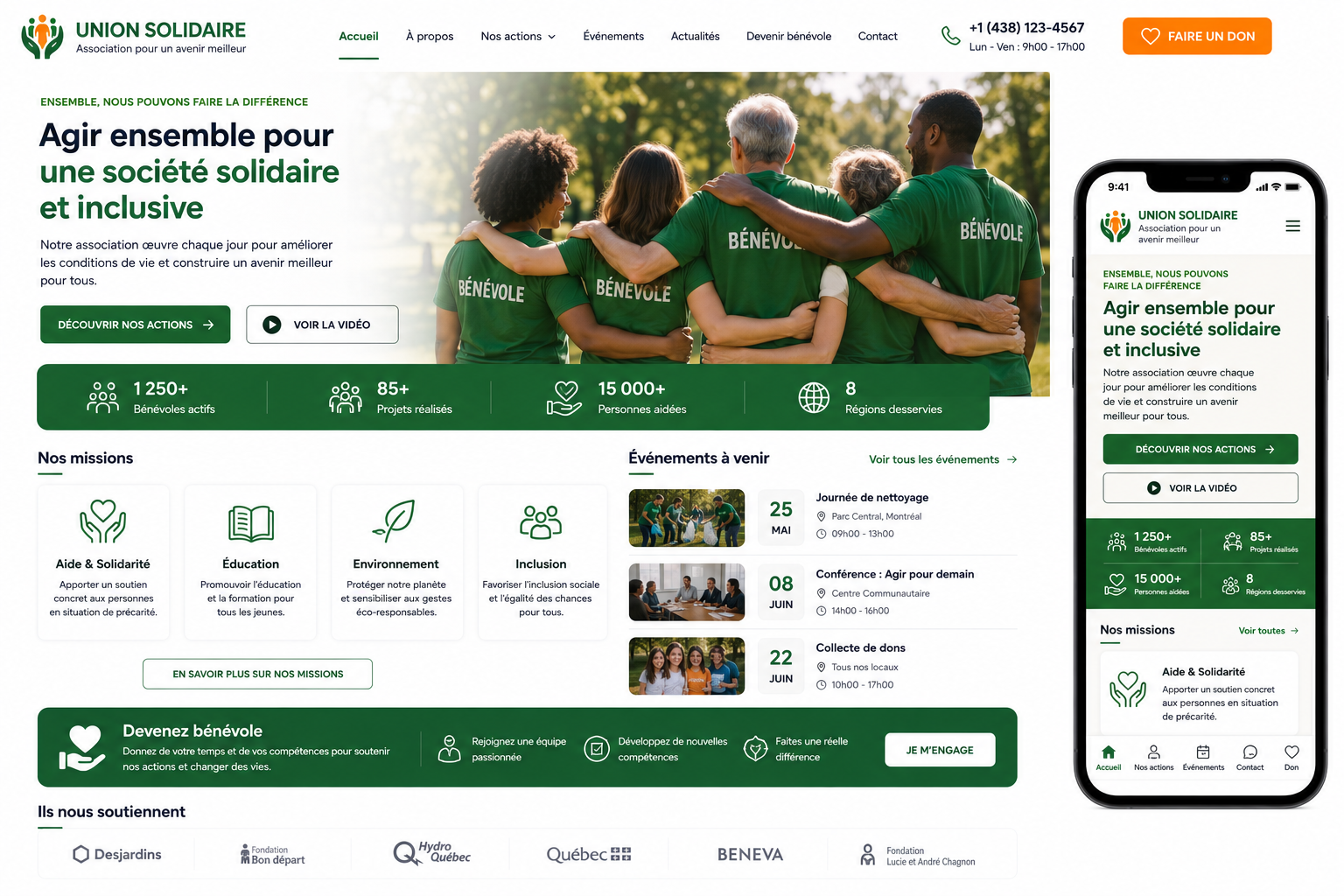 Création d’un site pour association