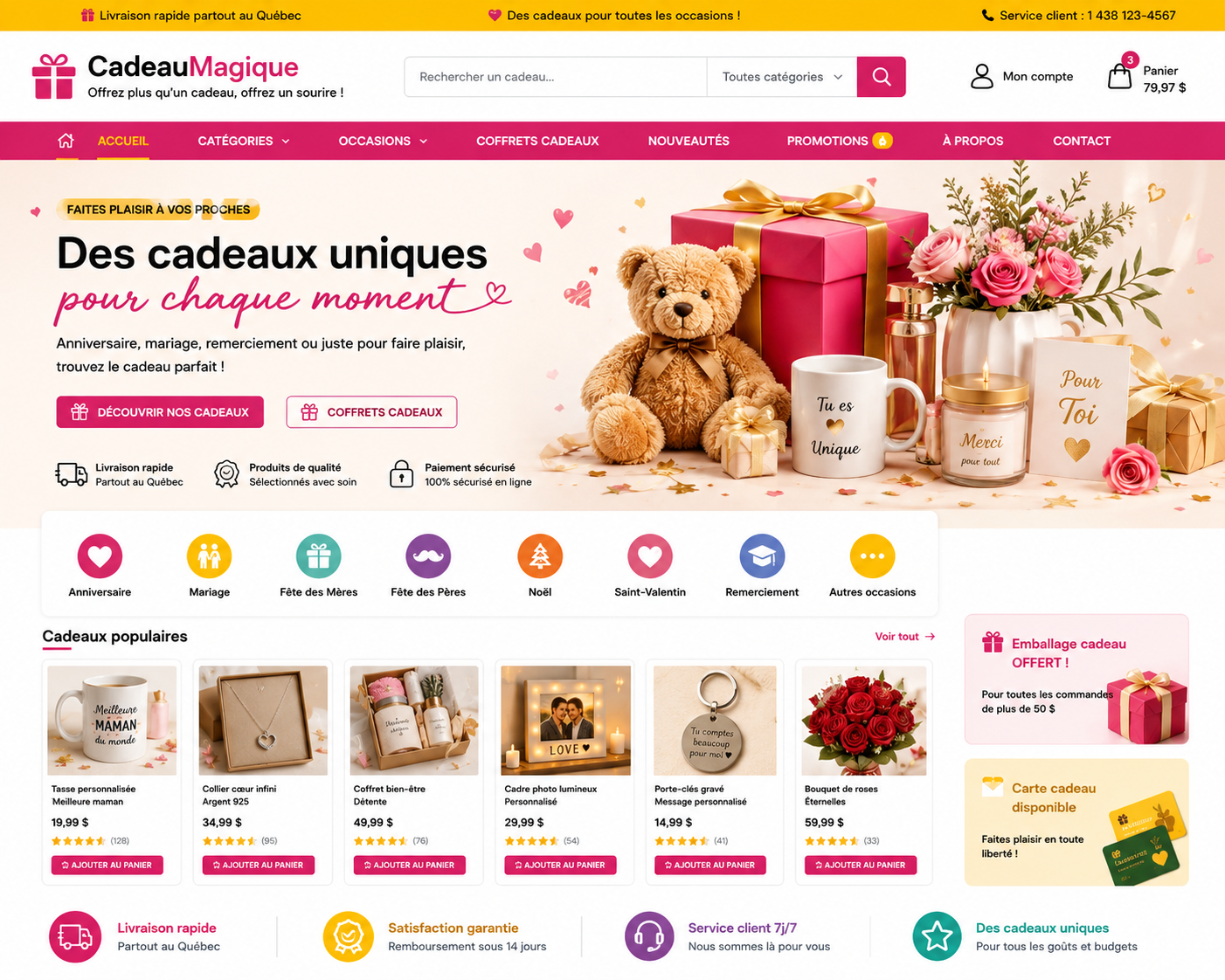 Création d’une boutique de cadeaux